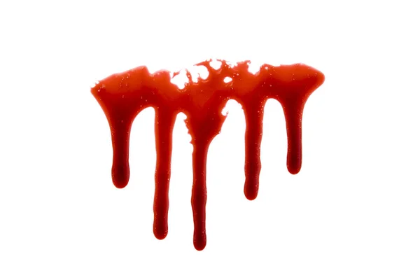 Dripping Blood Isolated White Clipping Path — Stock Photo, Image