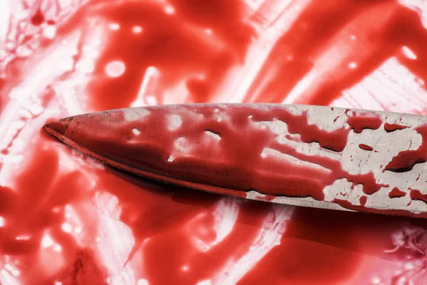 Hoja Cuchillo Sangre Roja — Foto de Stock