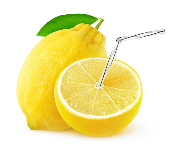 Geïsoleerde citroensap — Stockfoto