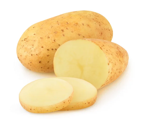 Isolierte rohe Kartoffeln — Stockfoto