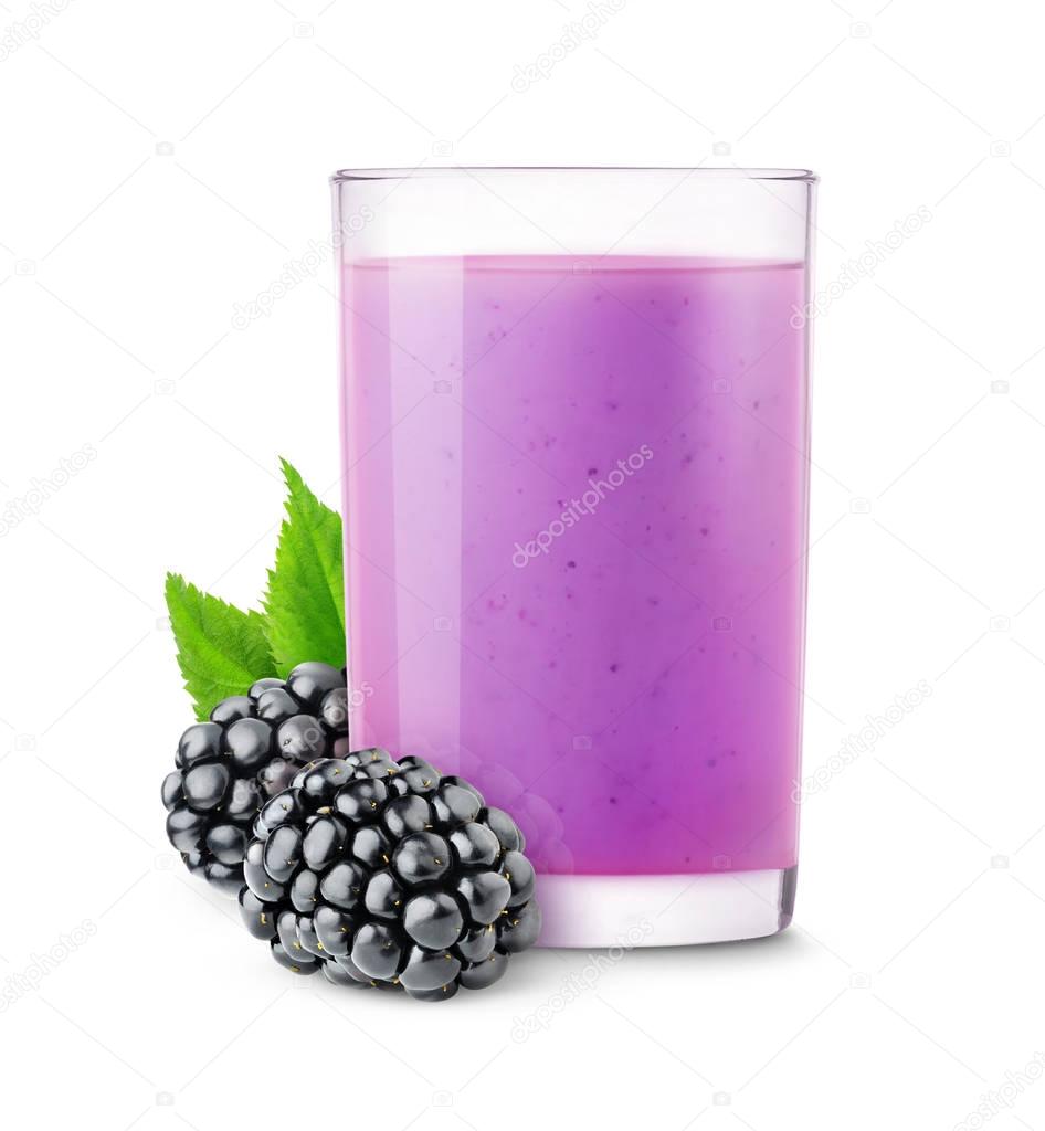 Isolated blackberry smoothie
