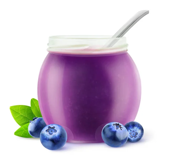 Geïsoleerde blueberry gelei — Stockfoto