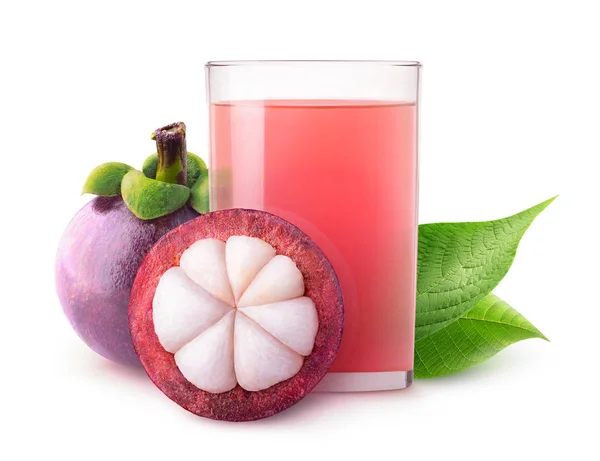 Succo di mangostano isolato — Foto Stock