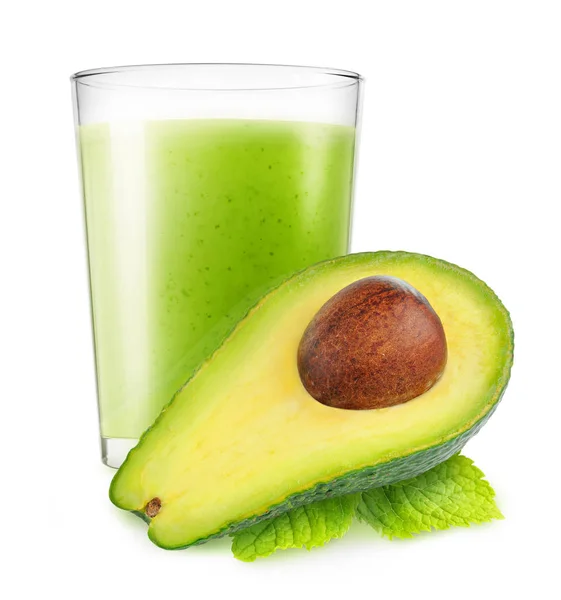 Geïsoleerde avocado smoothie — Stockfoto