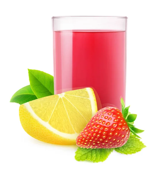 Geïsoleerde aardbeien limonade — Stockfoto