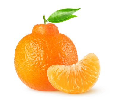 Isolated clementine citrus fruit clipart