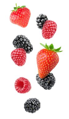 Isolated berries in the air clipart