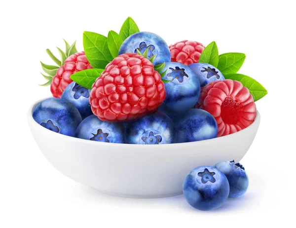 Isolated berries in a bowl — Stock Photo, Image