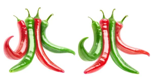 Isolerade blandad paprika — Stockfoto