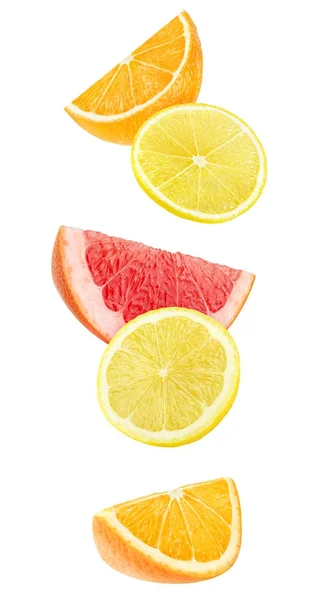 Isolated citrus pieces — Stock Photo, Image