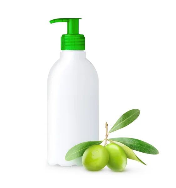 Isolated olive liquid soap — Stock Photo, Image