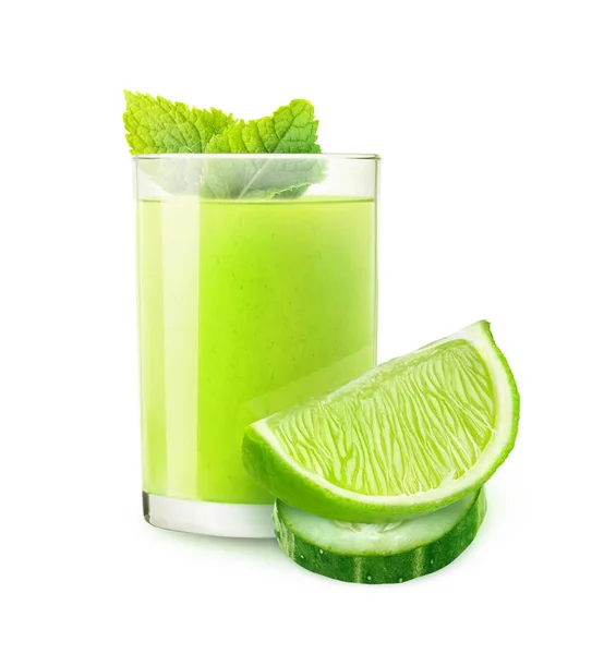 Isolierter Gurken-Limetten-Cocktail — Stockfoto