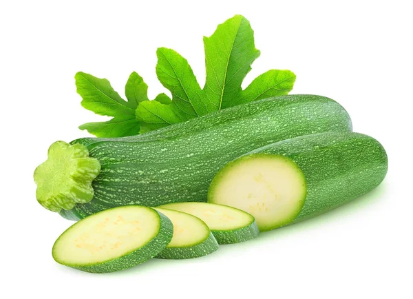 Isolerade skär zucchini — Stockfoto