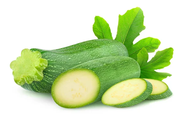 Isolated fresh courgettes — Stock Photo, Image