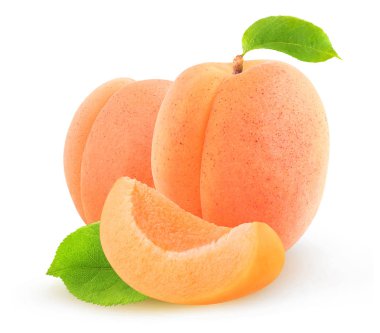 Isolated apricots