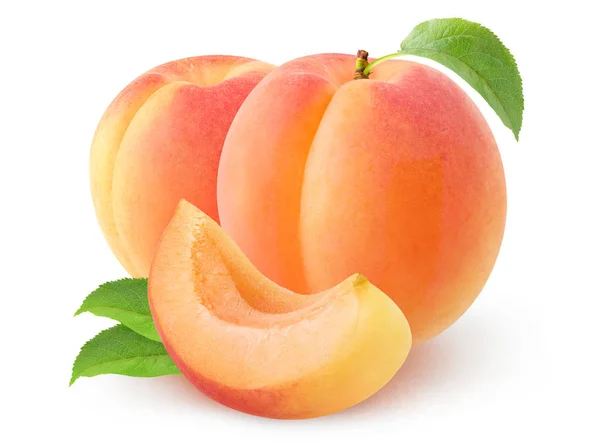 Isolated fresh apricots — Stock Photo, Image