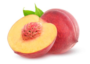 Isolated cut peaches clipart