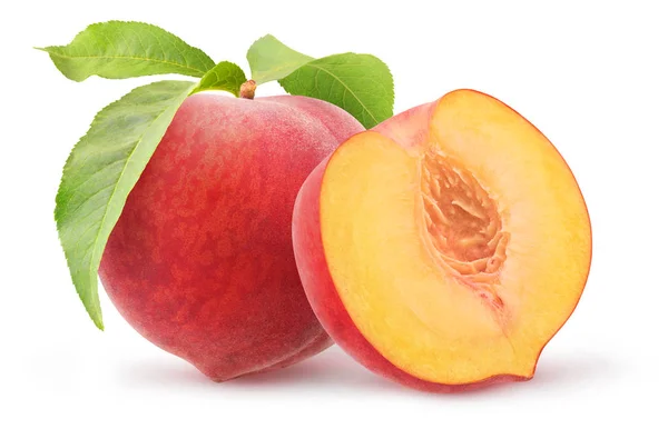 One and half peach fruits — Stock Photo, Image