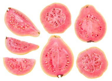 İzole edilmiş guava parçaları