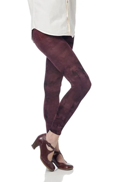 Donna con leggings e scarpe — Foto Stock