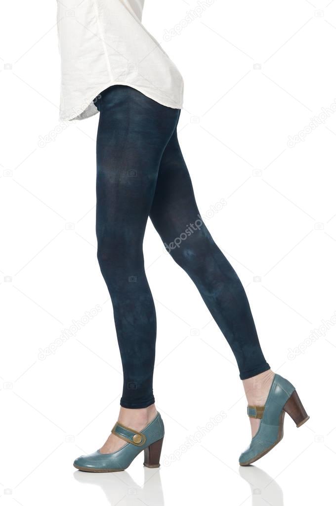 Woman with leggings and shoes