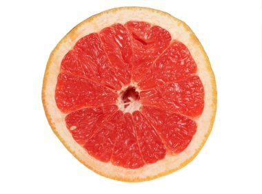 Beyaz arkaplanda greyfurt