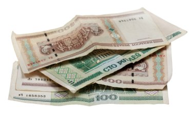 Cumhuriyet Belorus beyaz bir arka plan üzerine notlar