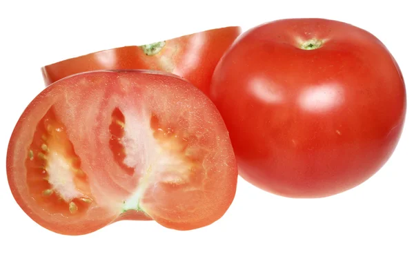 Beyaz arkaplanda domates — Stok fotoğraf