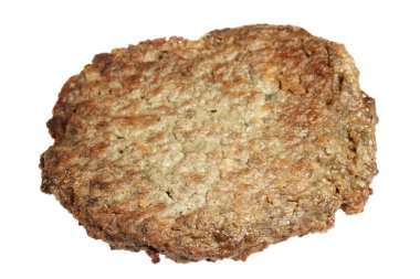 Beyaz zemin üzerinde bir karaciğere gelen gözleme