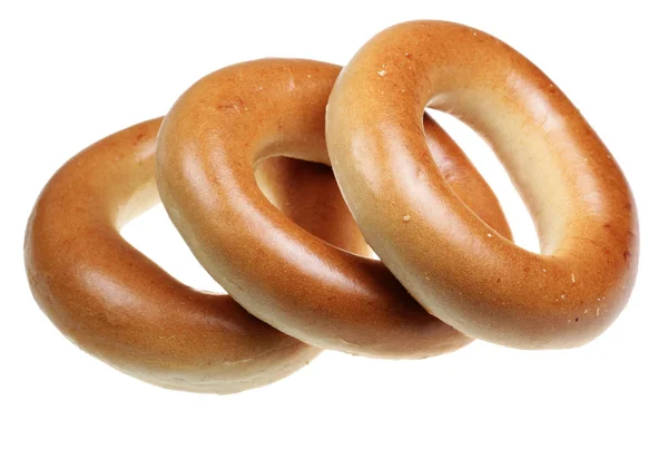 Bagels sobre un fondo blanco — Foto de Stock