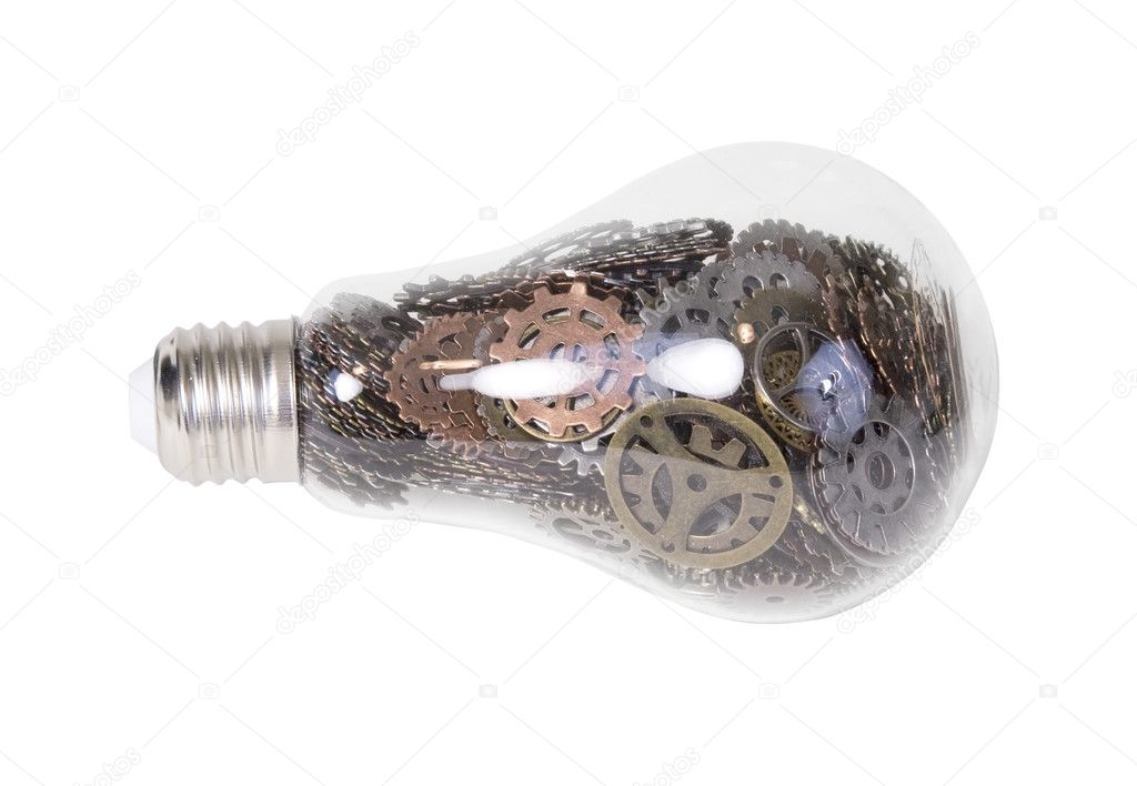 Light Bulb Filled with Gears