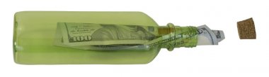 C-Note in a Bottle clipart