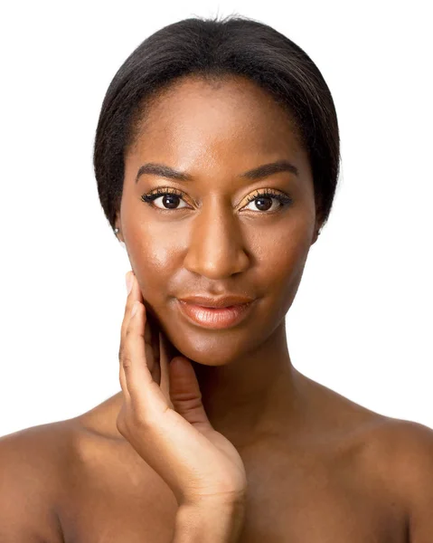 Retrato de belleza de una mujer afroamericana —  Fotos de Stock