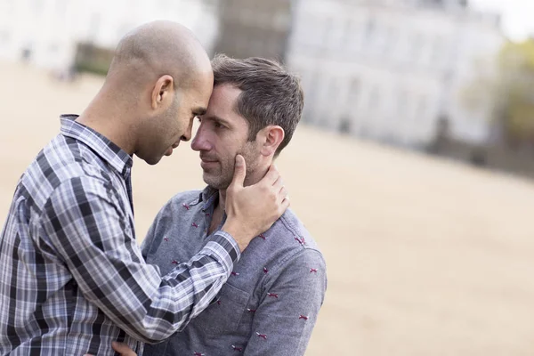 Joven Pareja Gay Abrazándose Mutuamente — Foto de Stock