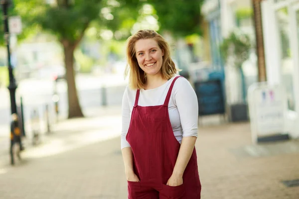 Portrait Young Woman Street — Stock Photo, Image