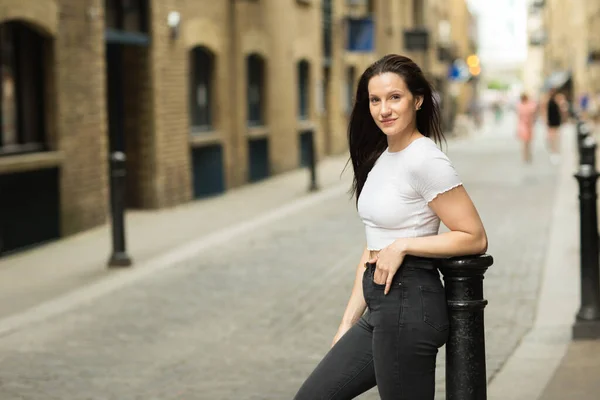 Portrait Young Woman Street — Stock Photo, Image