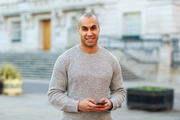 Young Man His Mobile Phone — Stock Photo, Image