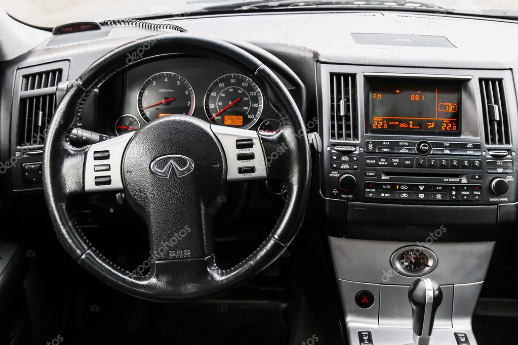 Interior Of The Infiniti Fx35 Stock Editorial Photo