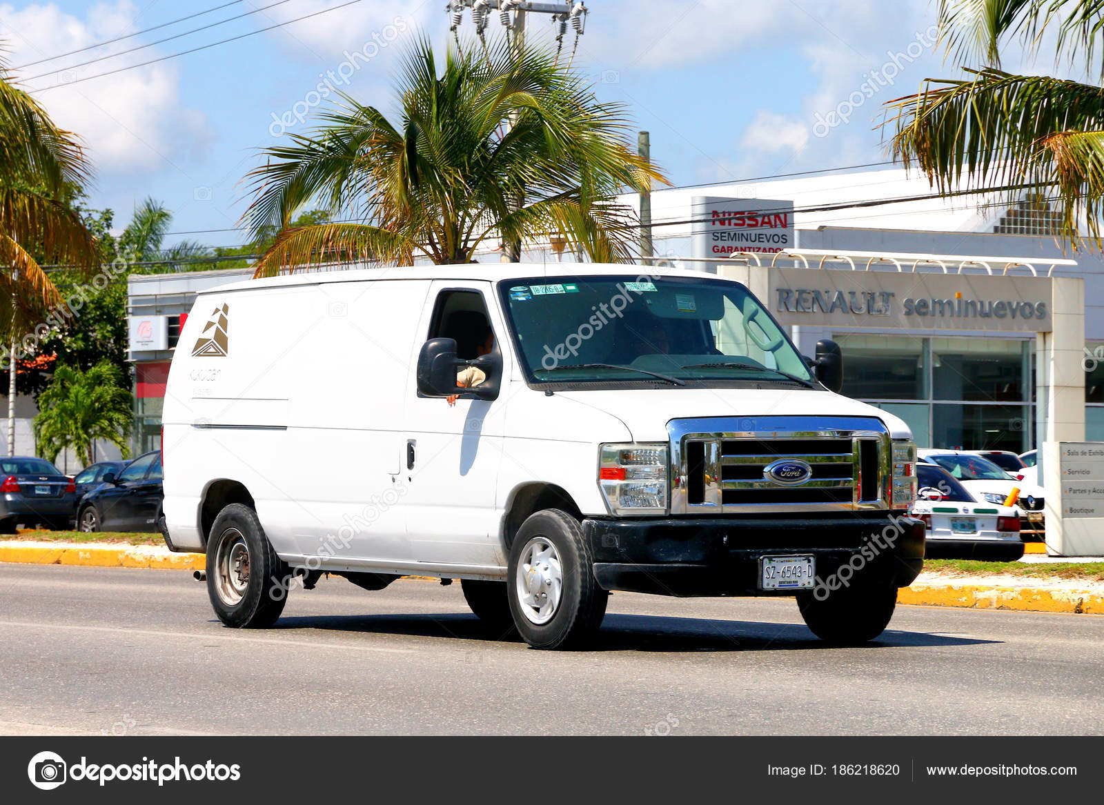 white econoline van