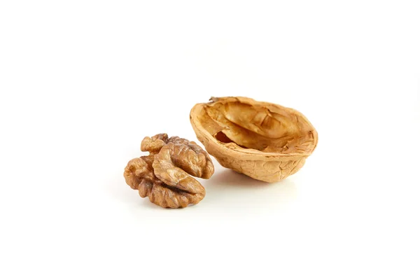 Wallnuts på vit — Stockfoto