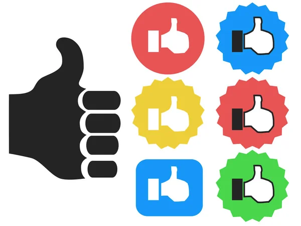 Thumbs up icons set — Stock Vector