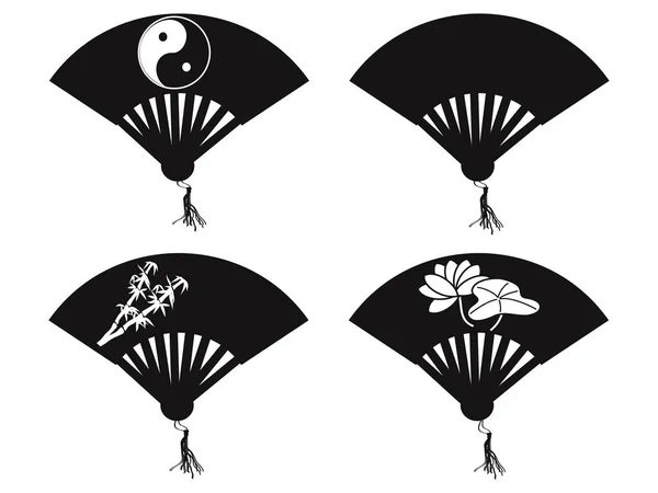 Китайський вентилятор іконки — стоковий вектор