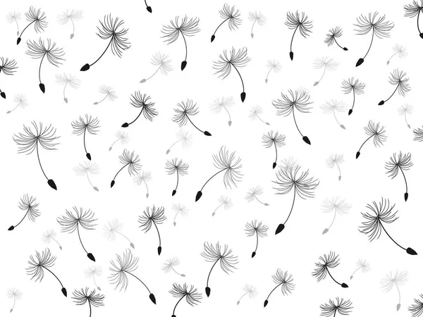 Seamless dandelion background — Stock Vector