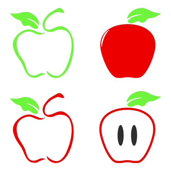Barevná ikona apple — Stockový vektor