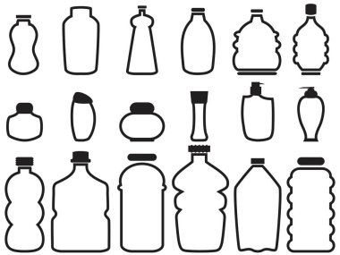 şişe kabı anahat simgeleri