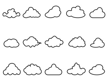 Kara bulut anahat Icons set