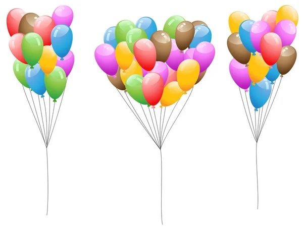 Fargerike ballonger innstilt – stockvektor