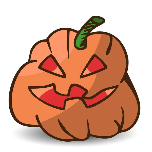 Divertida calabaza de Halloween de dibujos animados — Archivo Imágenes Vectoriales