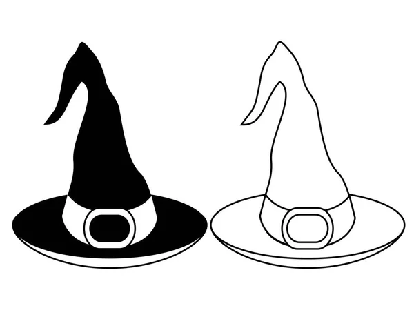 Halloween chapeau de sorcière icône — Image vectorielle