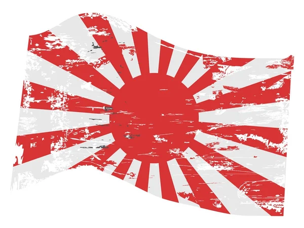 Grunge Bandeira japonesa — Vetor de Stock
